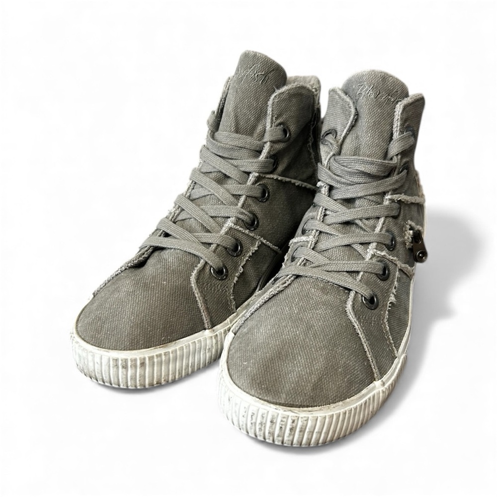 Blowfish Malibu Gray Canvas High-Top Sneakers